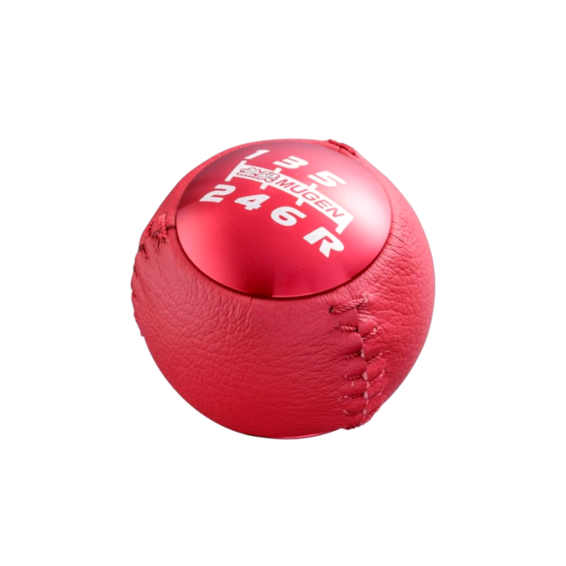 Mugen Leather Shift Knob - Red