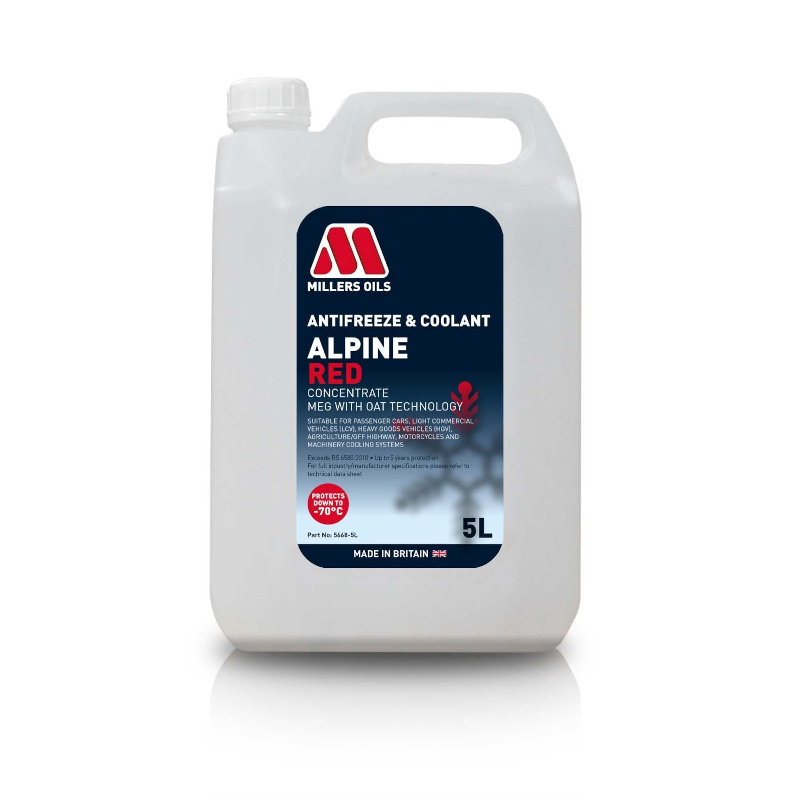 Millers Alpine Red Anti Freeze and Coolant Concentrate - 5L