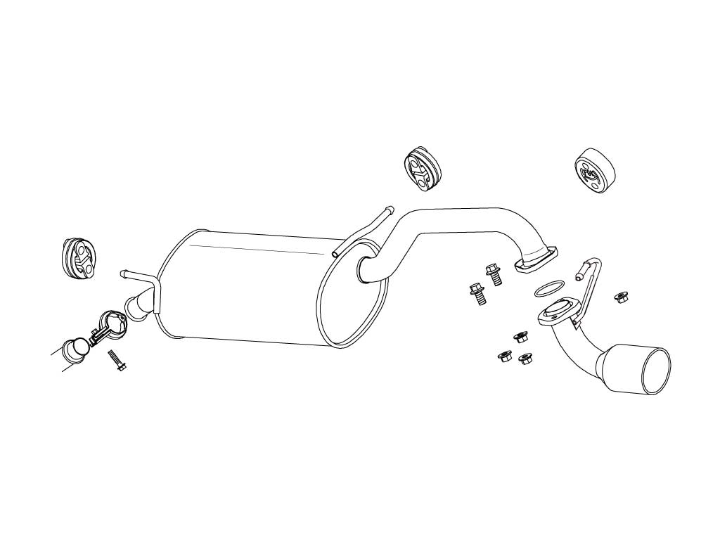 Fujitsubo Legalis K Exhaust - Suzuki Mr Wagon NA 2WD MF22S