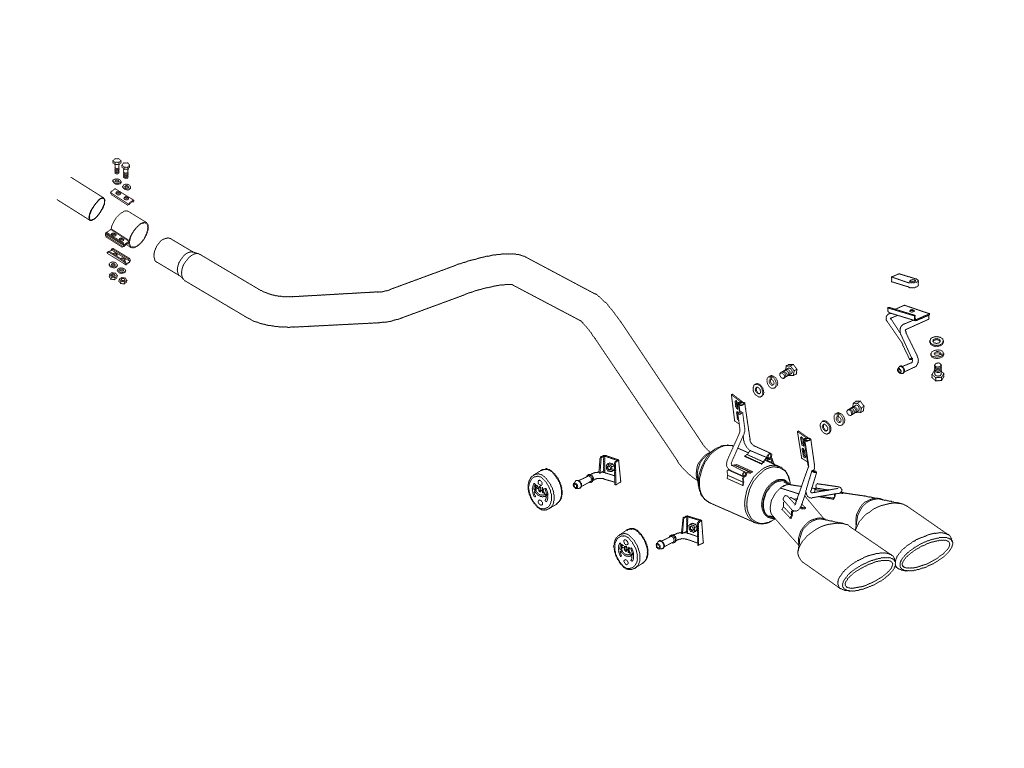 Fujitsubo A-S Exhaust - Daihatsu/Toyota Rocky/Raize 2WD A200S/A200A