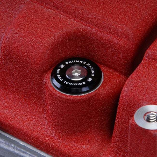 Herrajes para tapa de válvulas de perfil bajo Skunk2 VTEC, color negro, para Honda Serie B