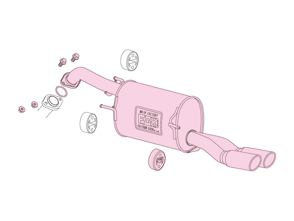 Fujitsubo A-S Exhaust - Nissan Wingroad 1.5 Y12