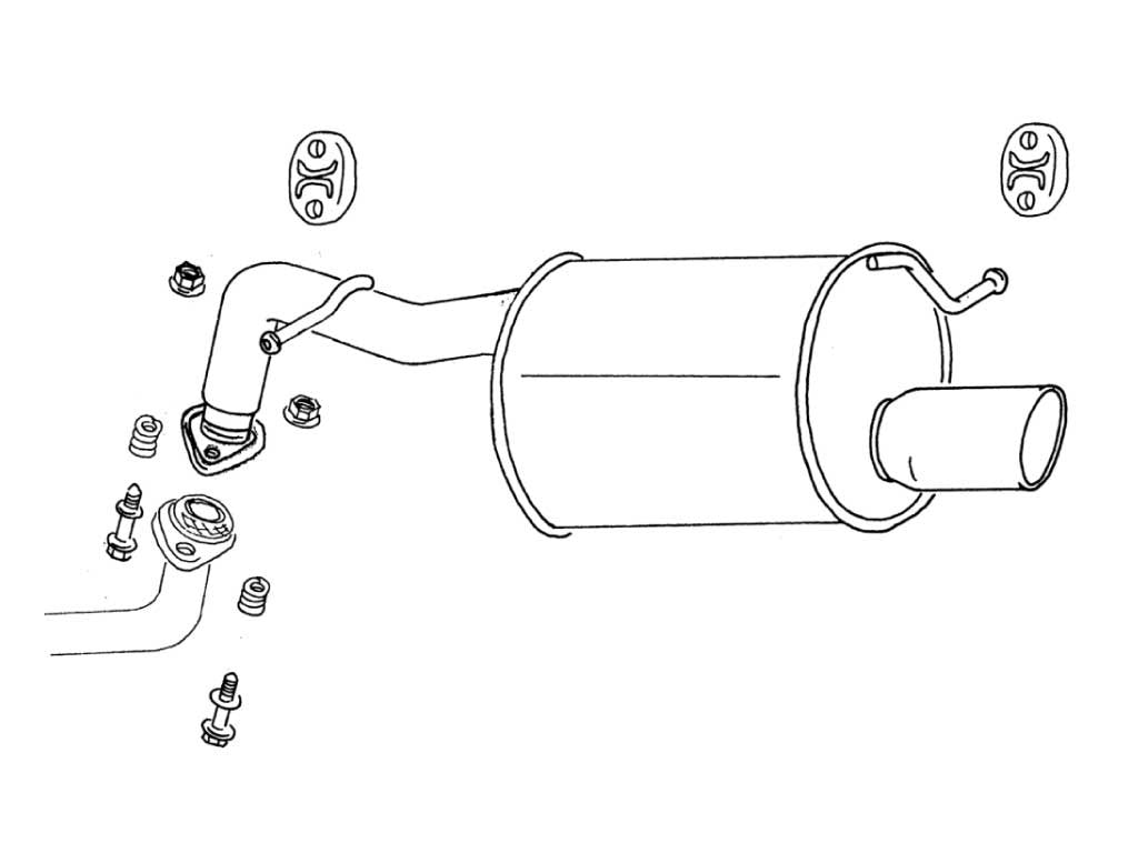 Fujitsubo Wagolis Exhaust - Toyota Yaris SCP10/SCP13