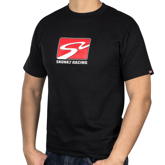 Camiseta de carreras Skunk2 S2 negra, talla extra grande