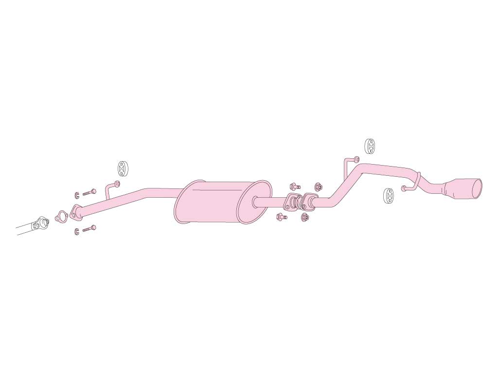 Fujitsubo Legalis K Exhaust - Honda Life 2WD JB1