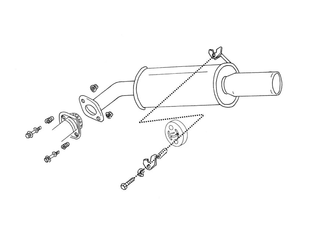Fujitsubo Wagolis Exhaust - Toyota Kluger/Harrier 2.4 2/4Wd ACU20/25/30/35W