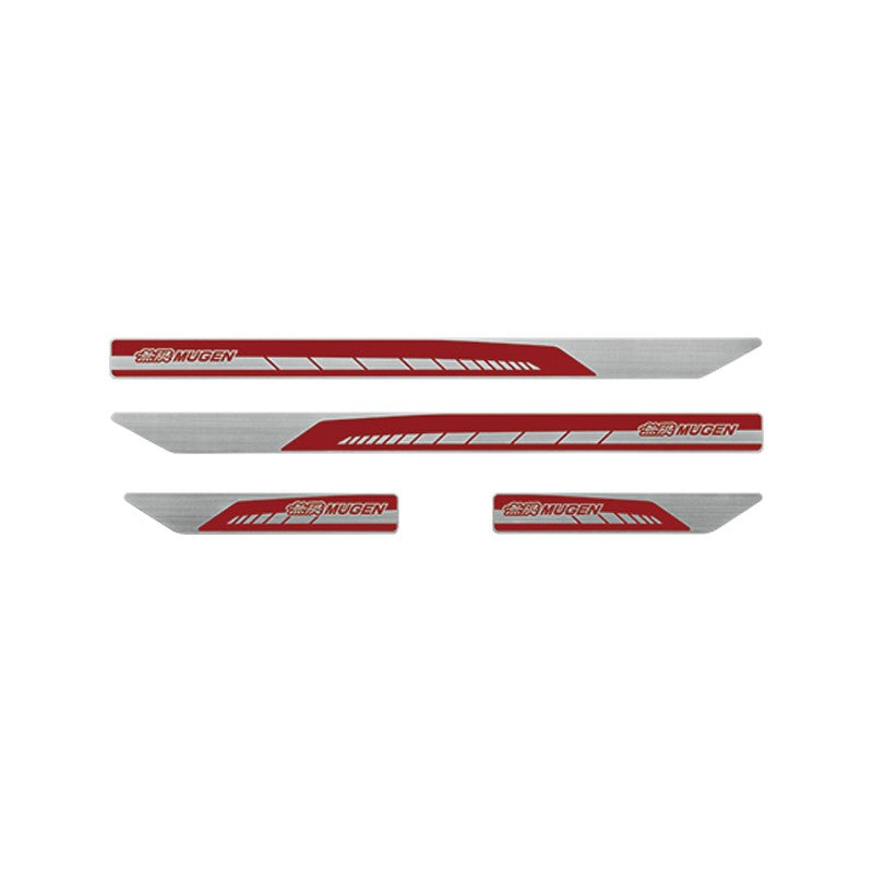 Placa protectora para umbral de puerta Mugen - Civic FK7 / FK8 - Rojo