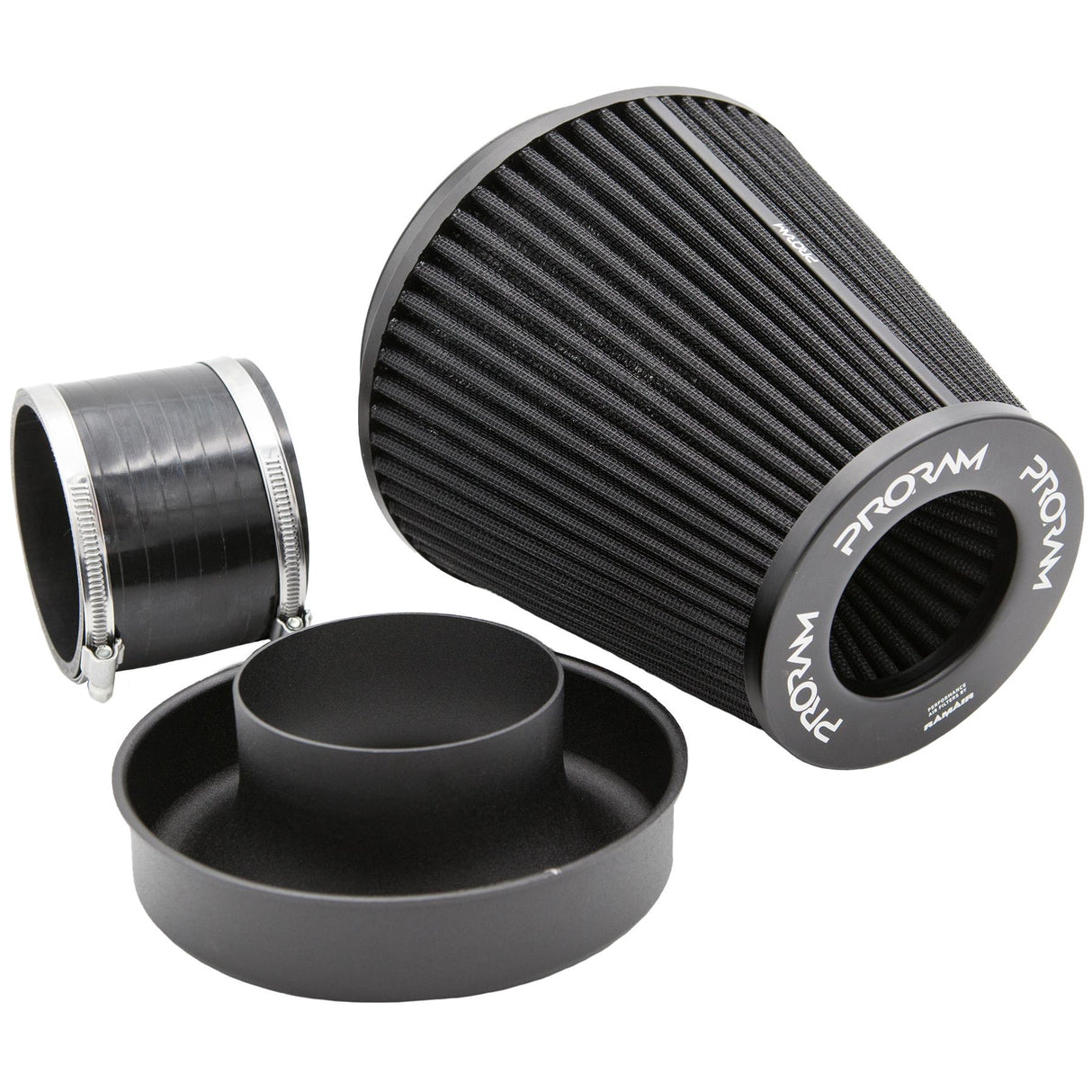 Ramair Ramair Pleated 90mm (3.5inch) ID Neck Large Cone Air Filter with Velocity Stack and Coupling