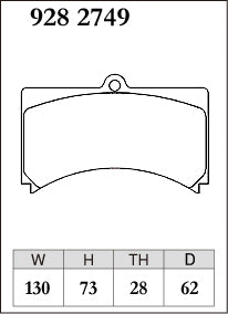 Dixcel Specom A Type Brake Pads - Rear - WILWOOD GT6000/CP2749 28mm