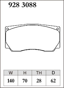 Dixcel RA Type Brake Pads - Front - Brembo X93.45.11 28mm
