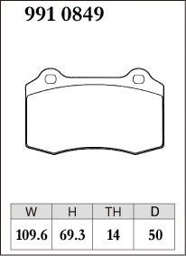 Dixcel Specom B Type Brake Pads - Front - Lotus/F360 BREMBO