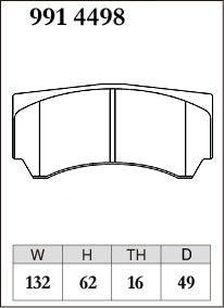 Dixcel Z Type Brake Pads - Front - Alcon RC4498 X 600