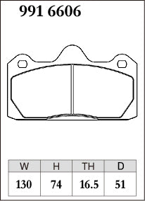 Dixcel Z Type Brake Pads - Front - AP Racing D51 TH16 CP6606