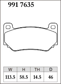 Dixcel Z Type Brake Pads - Front - AP 4pot CP7635 D46