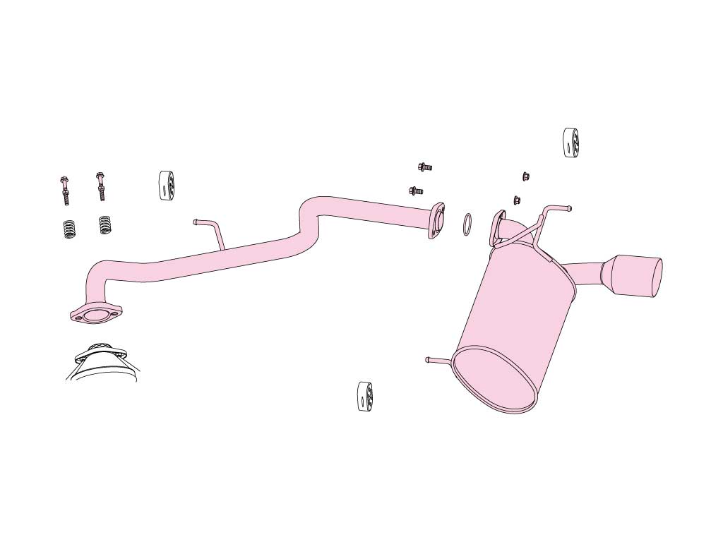 Fujitsubo Legalis K Exhaust - Honda Vamos NA 2/4Wd/ Hobio NA 2WD HM1/2/3