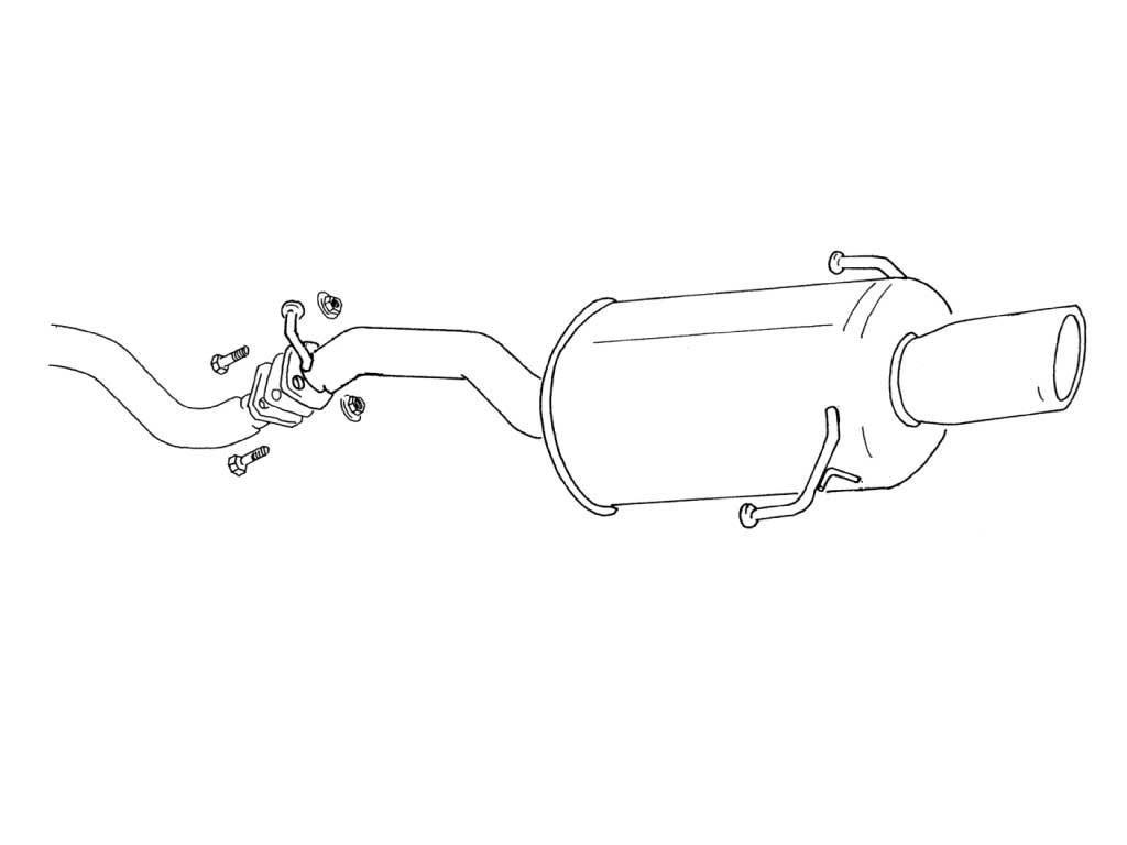 Fujitsubo Legalis R Type Evolution Exhaust - Subaru Legacy B4 Blitzen BE5