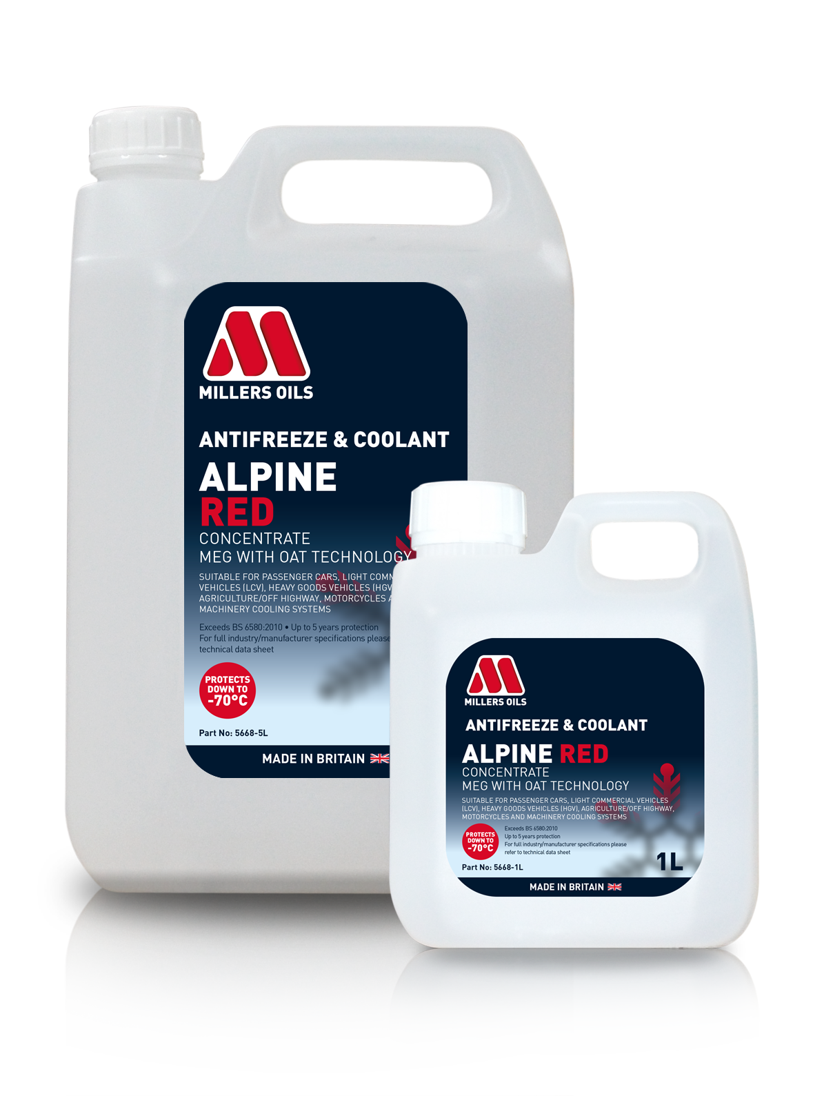 Millers Alpine Red Anti Freeze and Coolant Concentrate - 5L