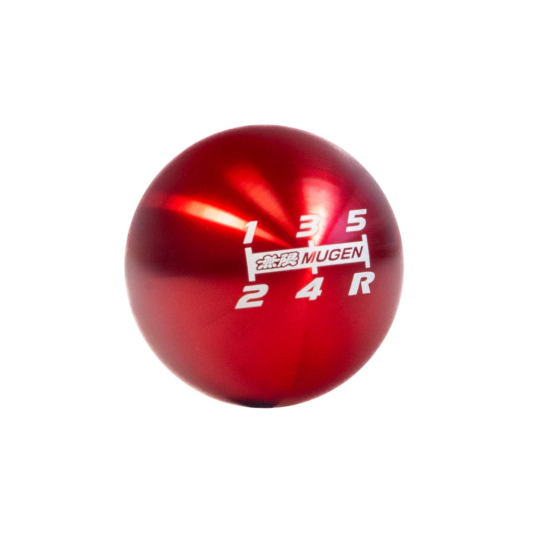 Mugen Aluminium Machined Shift Knob, 5 Speed - Red