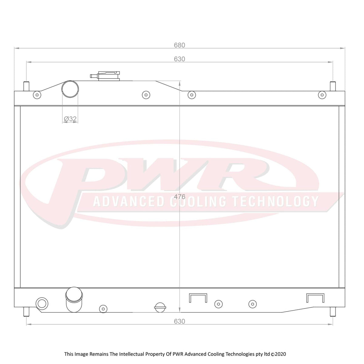 PWR Advanced Cooling 42mm Radiator - S2000 (AP1/AP2)
