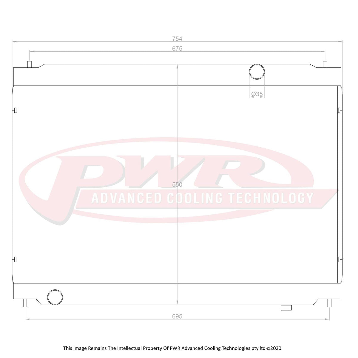 PWR Advanced Cooling 42mm Radiator - Skyline R35 GTR