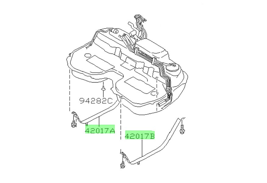 Subaru Impreza GC8/GF8 Fuel Tank Strap Kit