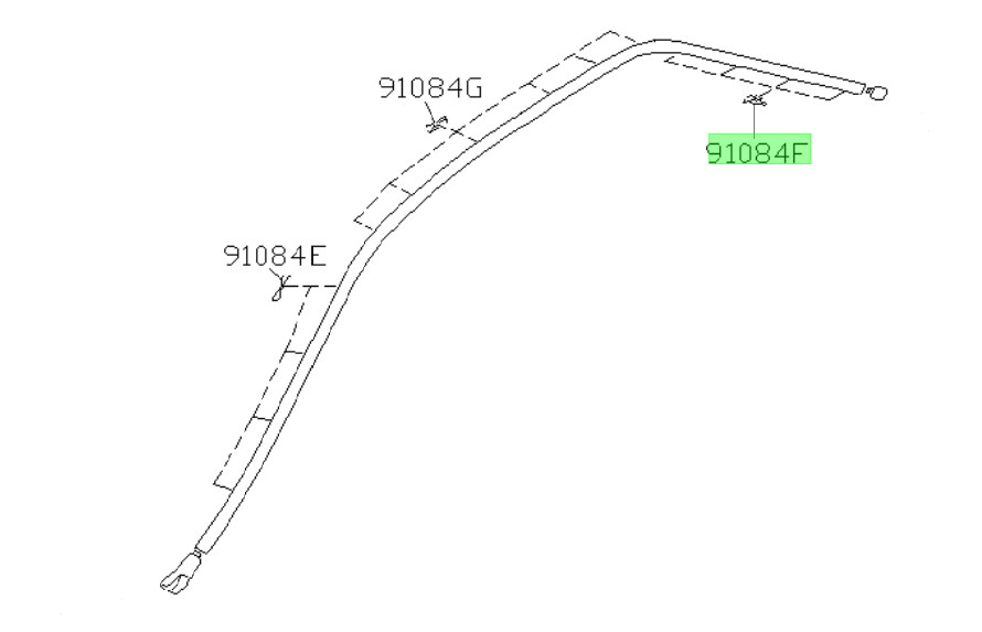 Subaru Impreza GC8/GF8 Yellow Roof Trim Clip 1992-2000