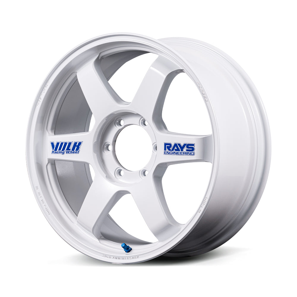 RAYS TE37 Ultra Large PCD 30th Anniversary Sticker Edition Alloy Wheel - 18x8 ET0 6x139/112 White