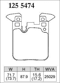Dixcel RA Type Brake Pads - Rear - BMW F Series M135I M140I M235I M240I M2 M3 M4