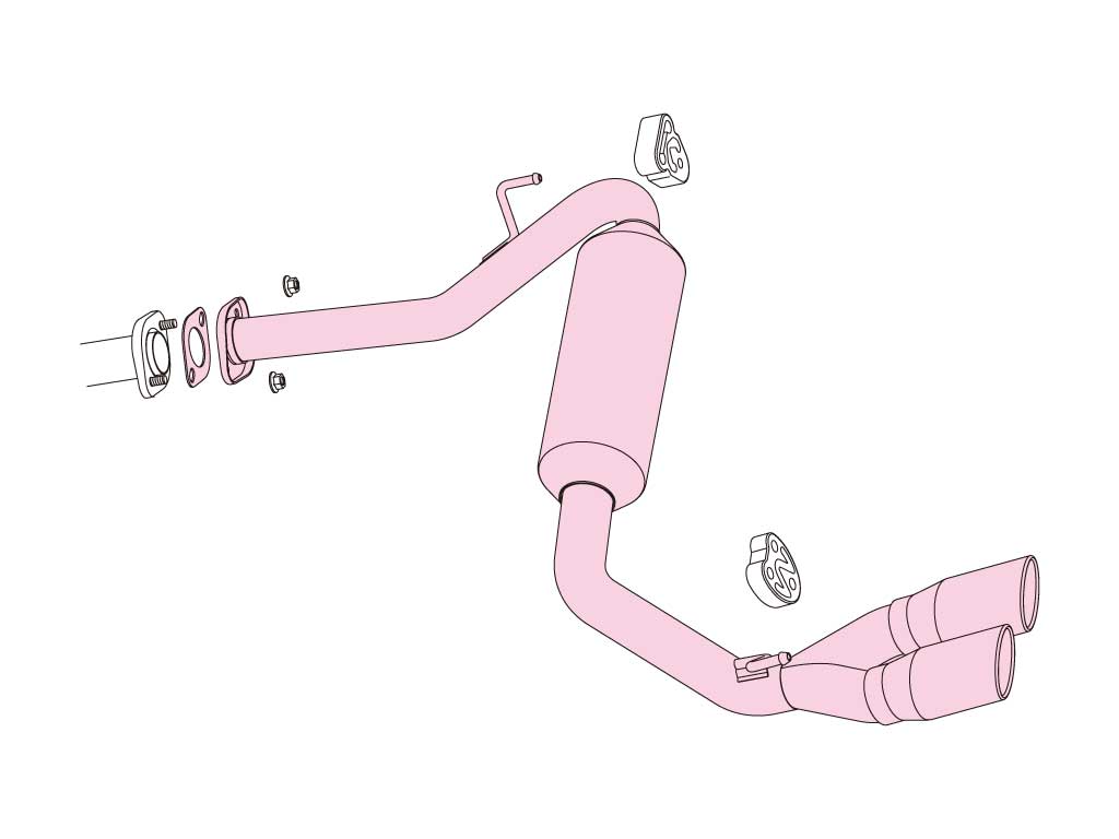 Fujitsubo A-S Exhaust - Nissan Serena Highwaystar 4Wd CNC25