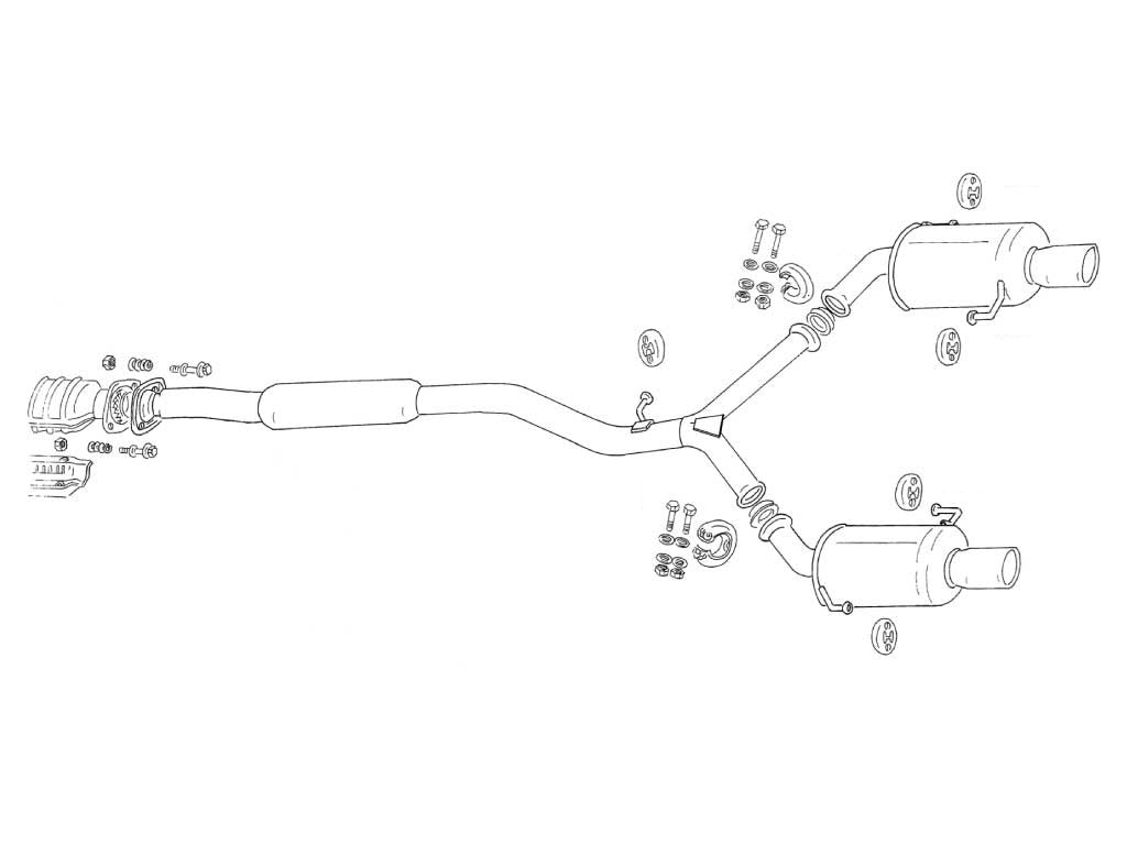 Fujitsubo Legalis R Type Evolution Exhaust - Subaru Legacy B4 Turbo BL5