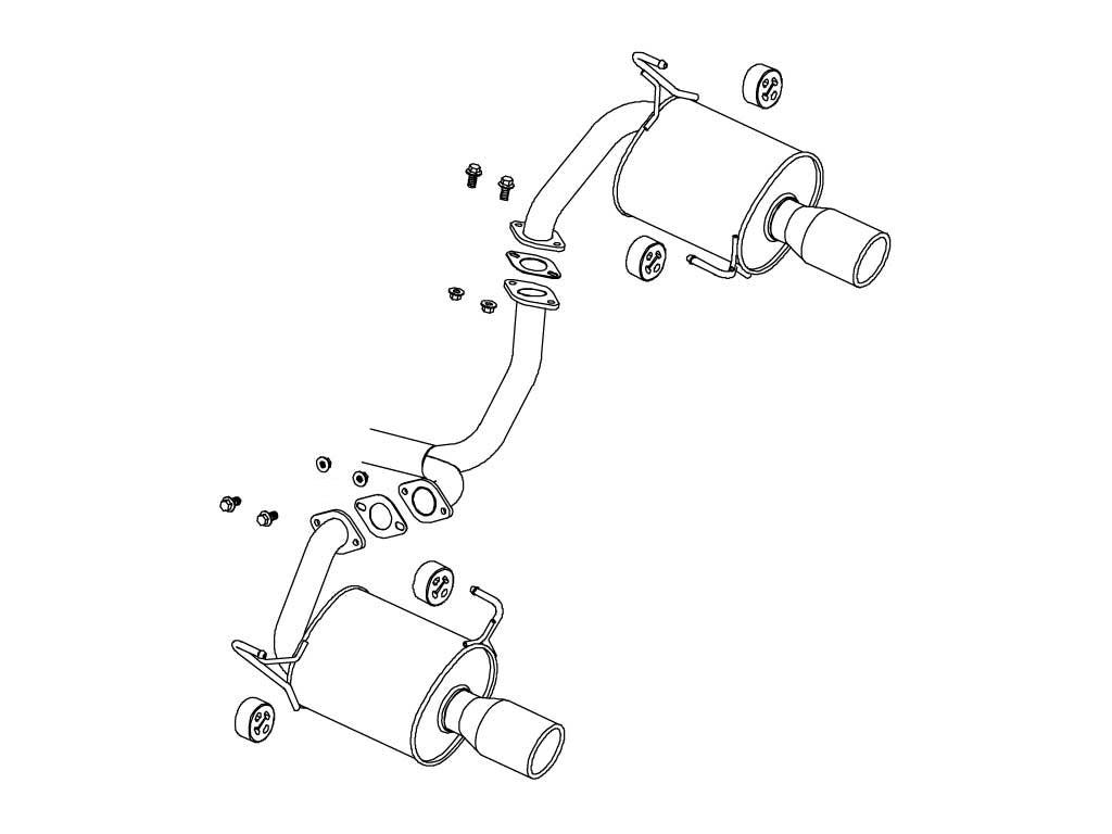 Fujitsubo Wagolis Exhaust - Subaru Exiga 2.0/2.5 YA4/5/9