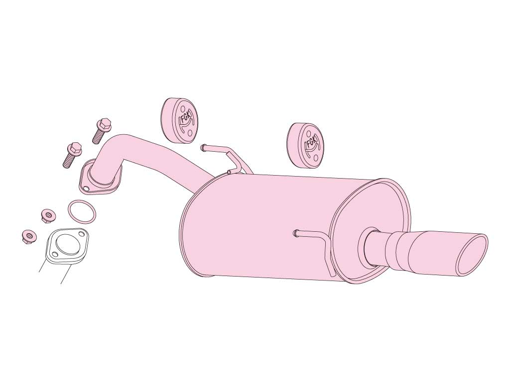 Fujitsubo A-S Exhaust - Nissan Cube 1.5 2WD Z12