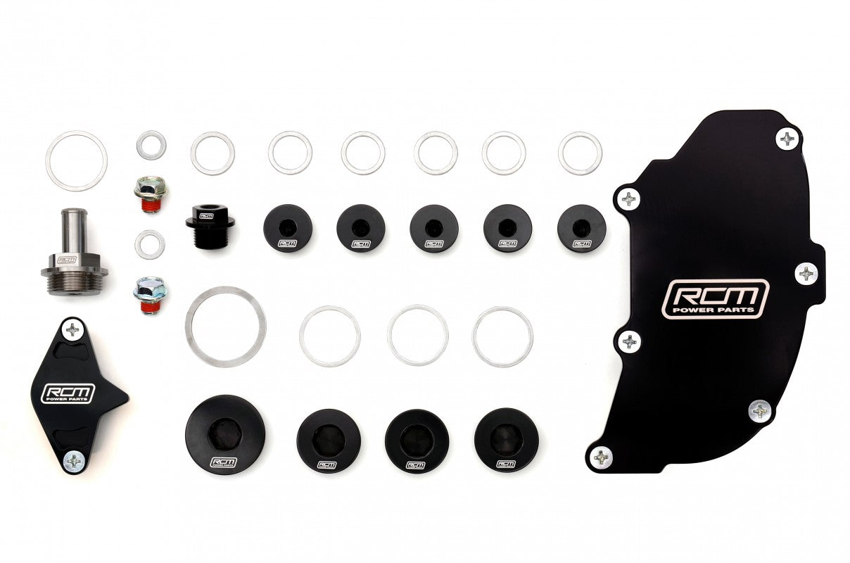 RCM 13 Piece Black Billet Block Blanking Kit