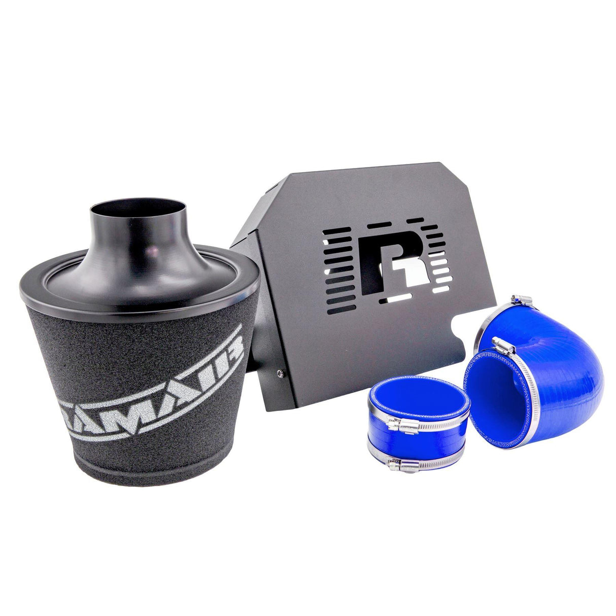 Ramair Performance Foam Induction Kit for MK2 Focus ST with ECU Holder - Blue Hoses
