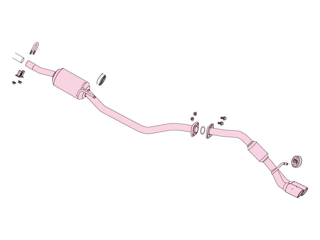 Fujitsubo A-RM+C Exhaust - Suzuki Alto Works 2WD HA36S
