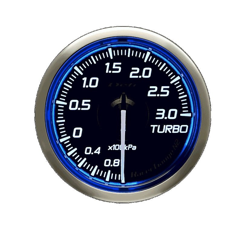 Defi Racer N2 Standalone Gauge - 52mm - Boost (3 Bar) - White - torquegt