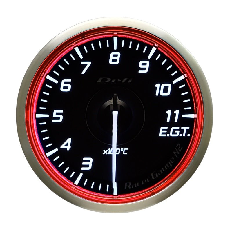 Defi Racer N2 Standalone Gauge - 52mm - Exhaust Temp - Red - torquegt