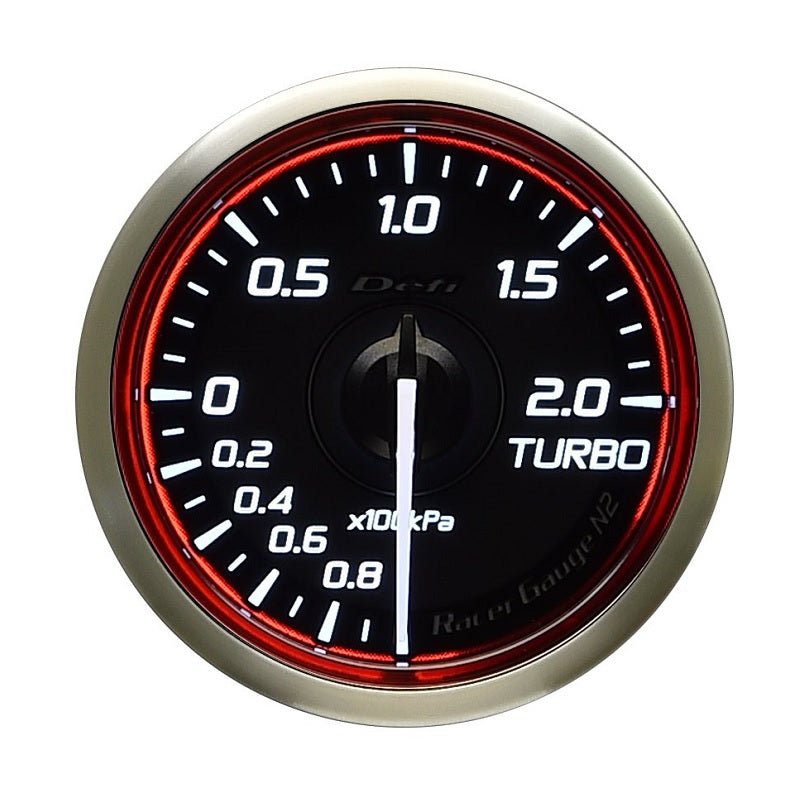 Defi Racer N2 Standalone Gauge - 60mm - Boost (2 Bar) - Red - torquegt