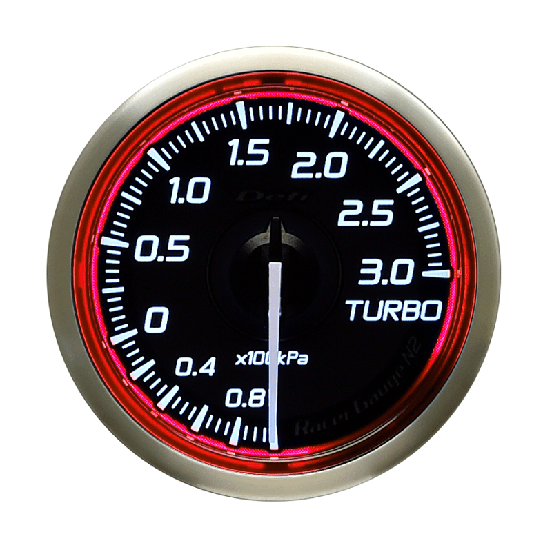 Defi Racer N2 Standalone Gauge - 60mm - Boost (3 Bar) - Red - torquegt