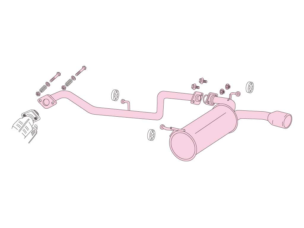 Fujitsubo Legalis K Exhaust - Honda Vamos NA HM1/2