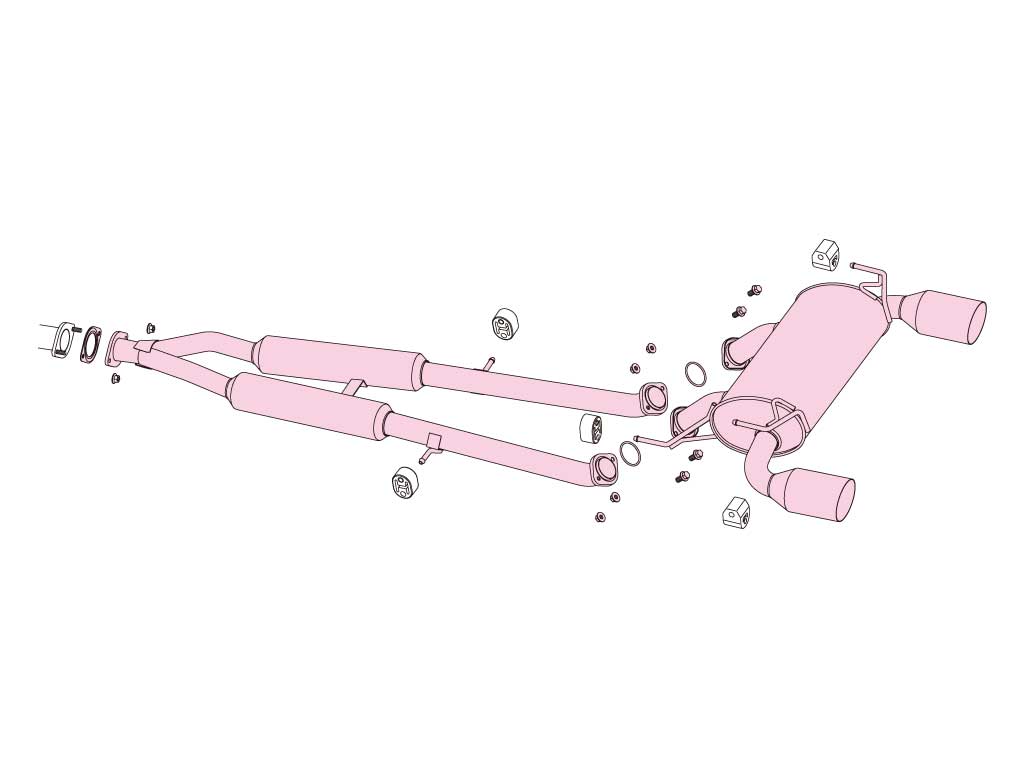 Fujitsubo A-R Exhaust - Nissan Skyline Coupe CKV36