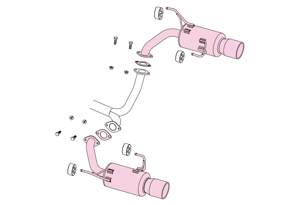 Fujitsubo A-S Exhaust - Subaru Exiga 2.0/2.5 YA5/4/9/M