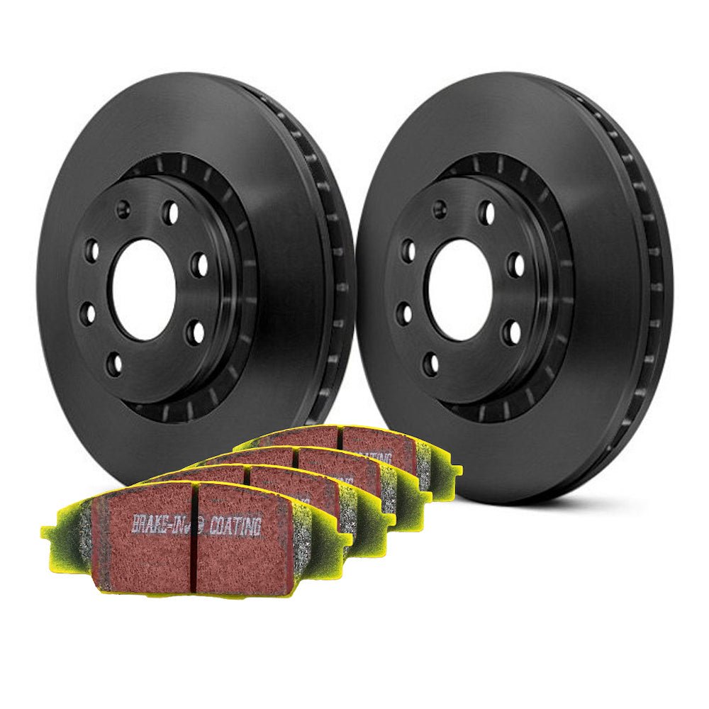 EBC Disc and Pad Kit - Lancer Evo 4 - 9 - Front - EBC Yellowstuff (Fast Road/Light Track) - D Series OE Replacement - torquegt