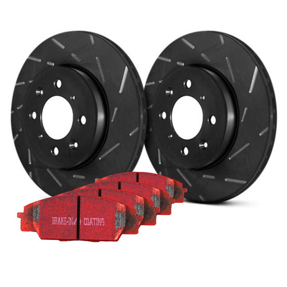 EBC Disc and Pad Kit - Skyline R33 GTR - Rear - EBC Redstuff (Street Pad) - USR Slotted - torquegt