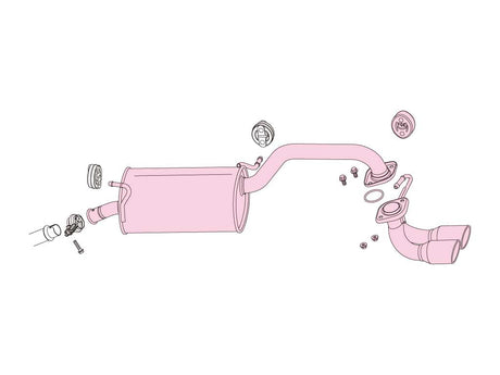 Fujitsubo A-K Exhaust - Suzuki/Mazda Wagon R/Flair NA 2WD MH34/44S/MJ34S