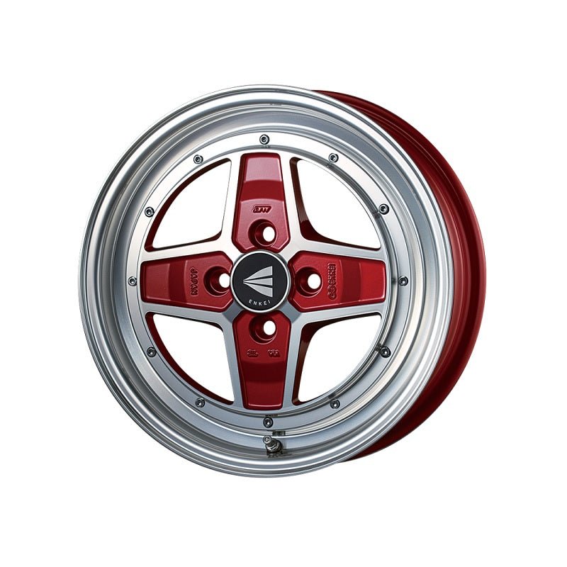 Enkei Apache2 Alloy Wheel - 15 - 5 - 45 - 4x100 - Red - torquegt