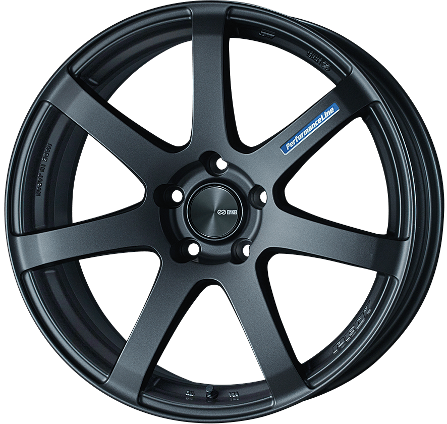 Enkei PF07 Alloy Wheel - 18x7.5 ET48 5x100 Matte Dark Gunmetal - torquegt