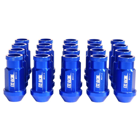 Exoracing Blue Wheel Nuts Forged Aluminium, Set of 20 - M12X1.5 - torquegt