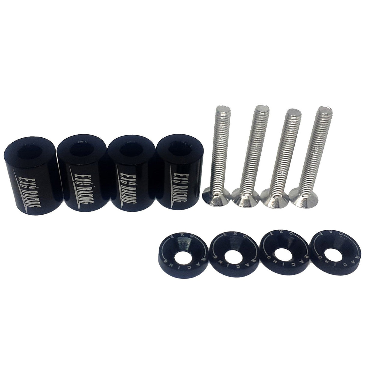 Exoracing Bonnet Raisers Spacer 1" Black - torquegt