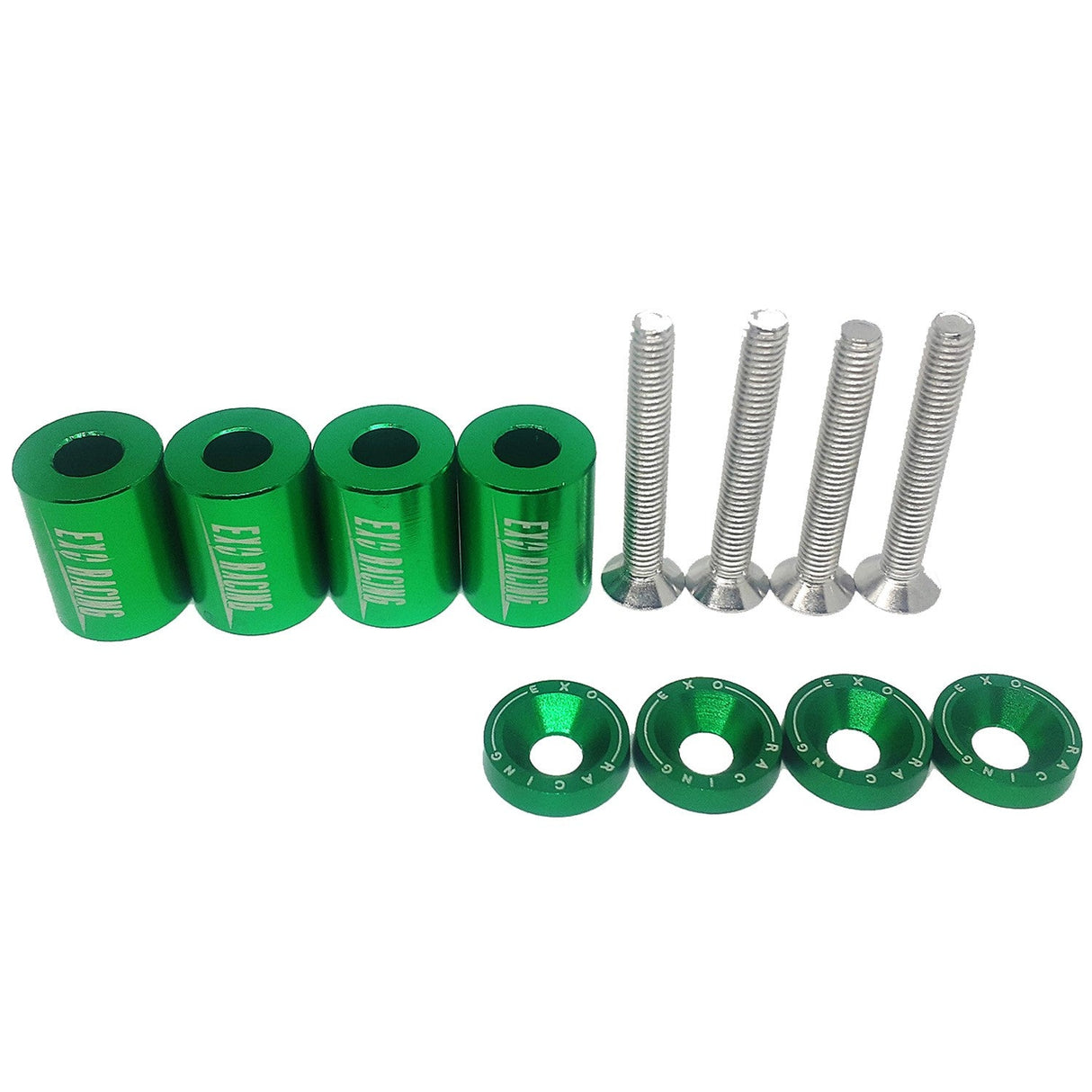 Exoracing Bonnet Raisers Spacer 1" Green - torquegt